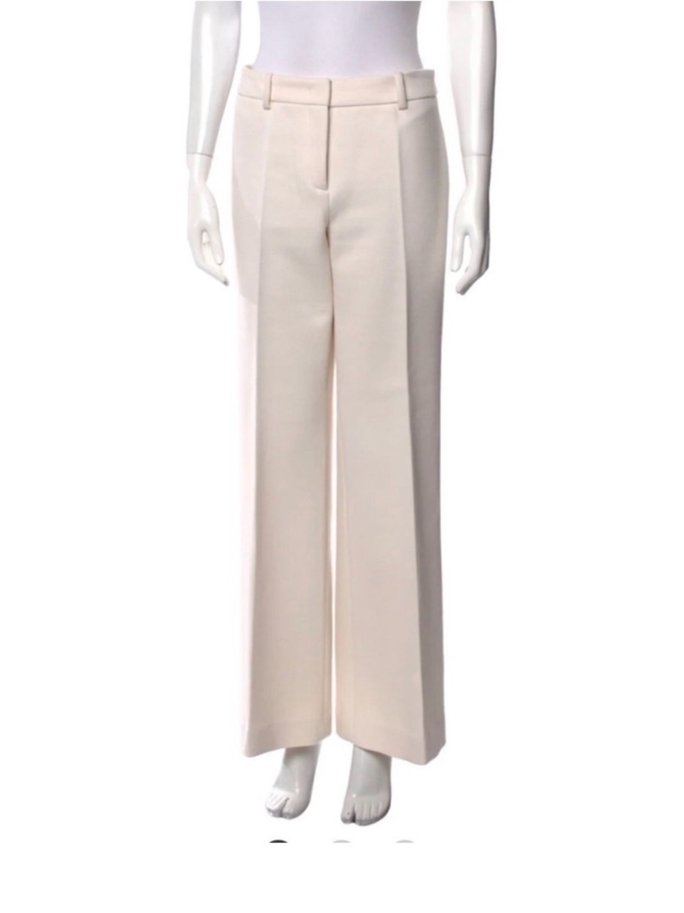 Derek Lam Crosby Wide Leg Linen Pants Cream High Waist Tailored Size 12 Luxury